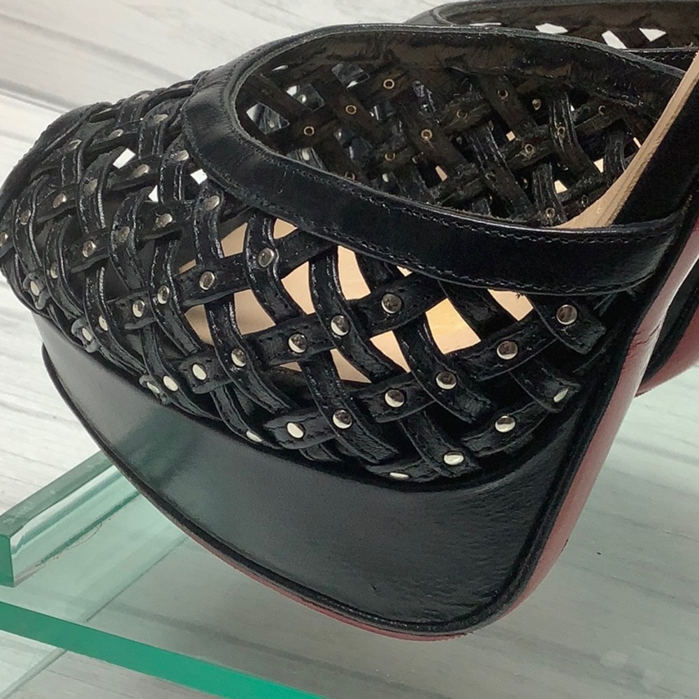 Christian Louboutin Black Cut-Out Heels - Picture 5 of 13